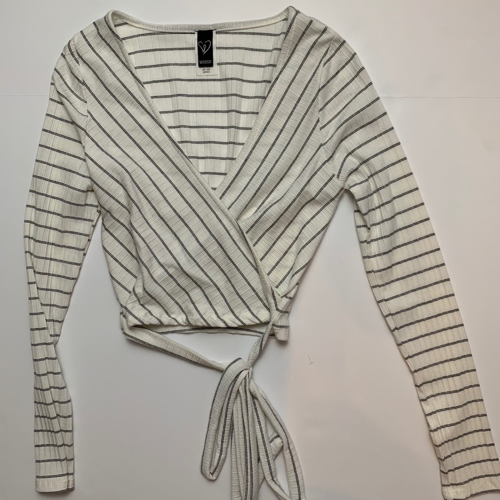 Stripped crop long sleeve